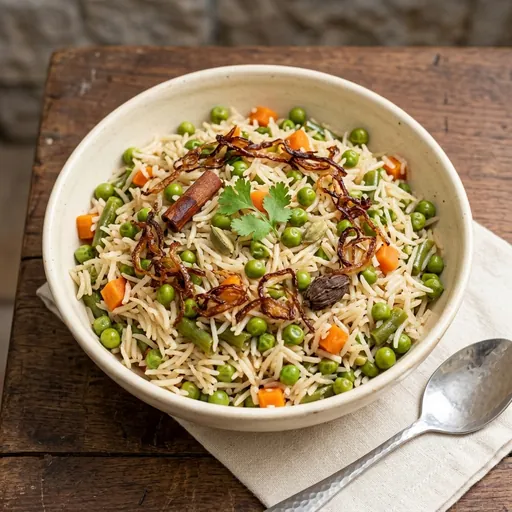 Matar yakhni pulao